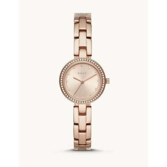 DKNY City Link Quartz Crystal Rose Gold Dial Ladies Watch NY2826 - Picture 3 of 8